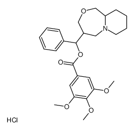 3,4,5-trimethoxy-benzoic acid (octahydro-pyrido[2,1-c][1,4]oxazepin-4-yl)-phenyl-methyl ester, hydrochloride结构式
