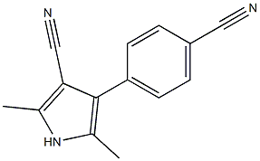 4-(4-cyanophenyl)-2,5-dimethyl-1H-pyrrole-3-carbonitrile结构式