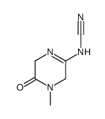 Cyanamide, (3,4,5,6-tetrahydro-4-methyl-5-oxopyrazinyl)- (9CI) Structure