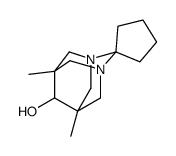 (1r,3r,5r,7r)-5,7-dimethyl-1,3-diazaspiro[adamantane-2,1'-cyclopentan]-6-ol Structure