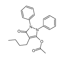 (4-butyl-5-oxo-1,2-diphenylpyrazol-3-yl) acetate Structure