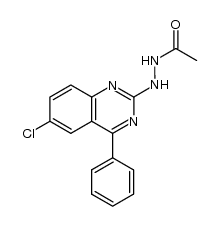 acetic acid N-(6-chloro-4-phenyl-quinazolin-2-yl)-hydrazide结构式