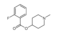 Benzoic acid, 2-fluoro-, 1-methyl-4-piperidinyl ester (9CI) structure