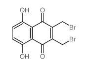 6,7-bis(bromomethyl)-5,8-dihydroxy-naphthalene-1,4-dione structure
