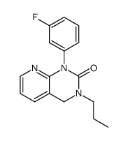 1-(3-fluoro-phenyl)-3-propyl-3,4-dihydro-1H-pyrido[2,3-d]pyrimidin-2-one结构式