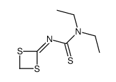 3-(1,3-dithietan-2-ylidene)-1,1-diethylthiourea结构式