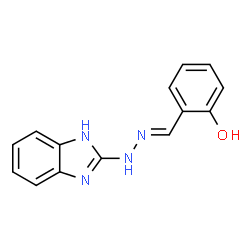 (Z)-2-((2-(1H-benzo[d]imidazol-2-yl)hydrazono)methyl)phenol结构式