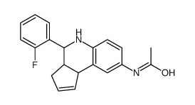 N-[4-(2-fluorophenyl)-3a,4,5,9b-tetrahydro-3H-cyclopenta[c]quinolin-8-yl]acetamide结构式