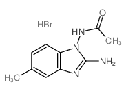 N-(2-amino-5-methyl-benzoimidazol-1-yl)acetamide structure