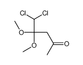 5,5-dichloro-4,4-dimethoxypentan-2-one结构式