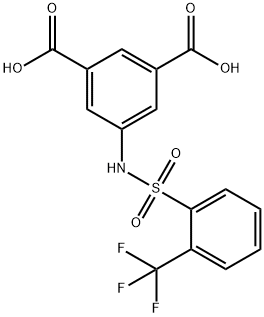 5-[2-(Trifluoromethyl)benzenesulfonamido]benzene-1,3-dicarboxylic acid Structure