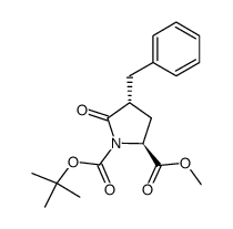 (2S,4S)-1-TERT-BUTYL 2-METHYL 4-BENZYL-5-OXOPYRROLIDINE-1,2-DICARBOXYLATE structure