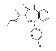 5-(4-chloro-phenyl)-2-oxo-2,3-dihydro-1H-benzo[e][1,4]diazepine-3-carboxylic acid ethyl ester Structure