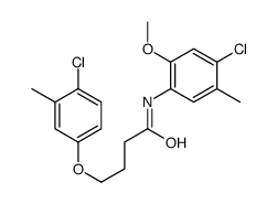 N-(4-chloro-2-methoxy-5-methylphenyl)-4-(4-chloro-3-methylphenoxy)butanamide结构式