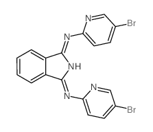 (3E)-N-(5-bromopyridin-2-yl)-3-(5-bromopyridin-2-yl)imino-isoindol-1-amine结构式