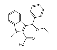 3-[ethoxy(phenyl)methyl]-1-methylindole-2-carboxylic acid结构式