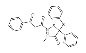 Methyl-α-benzoylacetylaminothio-α-phenylthio-phenylacetat Structure