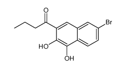 1-(7-bromo-3,4-dihydroxynaphthalen-2-yl)butan-1-one Structure
