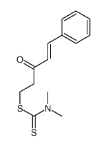 (3-oxo-5-phenylpent-4-enyl) N,N-dimethylcarbamodithioate Structure
