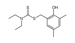 Diethyl-dithiocarbamic acid 2-hydroxy-3,5-dimethyl-benzyl ester结构式
