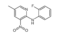 N-(2-fluorophenyl)-5-methyl-3-nitropyridin-2-amine结构式