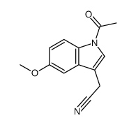 2-(1-acetyl-5-methoxyindol-3-yl)acetonitrile Structure