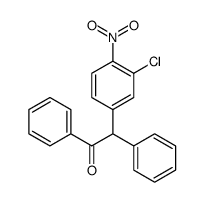 2-(3-chloro-4-nitrophenyl)-1,2-diphenylethanone结构式