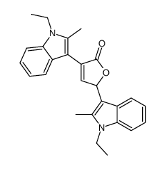 2,4-bis(1-ethyl-2-methylindol-3-yl)-2H-furan-5-one Structure