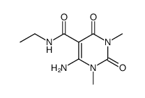 6-amino-1,3-dimethyl-2,4-dioxo-1,2,3,4-tetrahydropyrimidine-5-carboxylic acid ethylamide结构式
