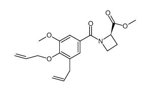 1-(3-allyl-4-allyloxy-5-methoxybenzoyl)azetidine-2R-carboxylic acid methyl ester Structure