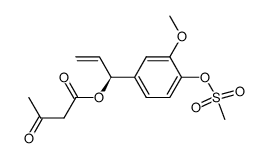 (1S)-1-(4-methanesulfonyloxy-3-methoxyphenyl)allyl acetoacetate结构式