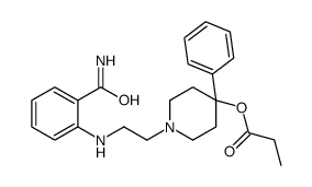 [1-[2-(2-carbamoylanilino)ethyl]-4-phenylpiperidin-4-yl] propanoate结构式