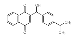 1,4-Naphthalenedione,2-[hydroxy[4-(1-methylethyl)phenyl]methyl]- Structure