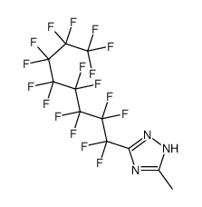 3-(1,1,2,2,3,3,4,4,5,5,6,6,7,7,8,8,8-heptadecafluorooctyl)-5-methyl-1H-1,2,4-triazole结构式