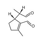 (1R,αS)-2-Formyl-α,3-dimethyl-2-cyclopentene-1-acetaldehyde结构式