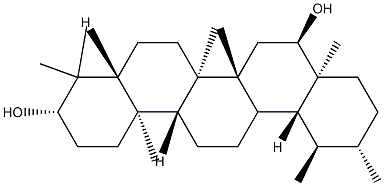 (18α,19α,20β)-Ursane-3β,16α-diol structure