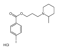 3-(2-methylpiperidin-1-ium-1-yl)propyl 4-iodobenzoate,chloride Structure