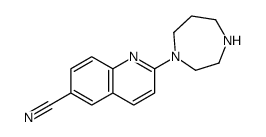2-(1,4-diazepan-1-yl)quinoline-6-carbonitrile结构式