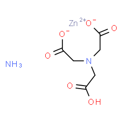 ammonium [N,N-bis(carboxylatomethyl)glycinato(3-)-N,O,O',O'']zincate(1-) structure