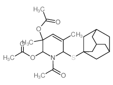 Ethanone,1-[2,3-bis(acetyloxy)-3,6-dihydro-3,5-dimethyl-6-(tricyclo[3.3.1.13,7]dec-1-ylthio)-1(2H)-pyridinyl]- picture