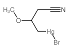 bromo-(3-cyano-2-methoxypropyl)mercury结构式