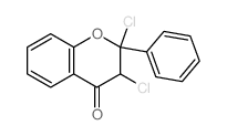 2,3-Dichloro-2-phenyl-2,3-dihydro-4H-chromen-4-one结构式