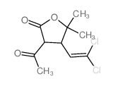 3-acetyl-4-(2,2-dichloroethenyl)-5,5-dimethyl-oxolan-2-one Structure