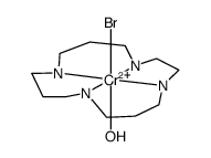 BrCr(1,4,8,12-tetraazacyclopentadecane)(H2O)(2+)结构式