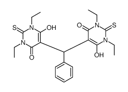 5,5'-(phenylmethylene)bis(1,3-diethyl-6-hydroxy-2-thioxo-2,3-dihydropyrimidin-4(1H)-one)结构式