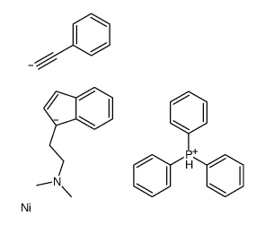 ethynylbenzene,2-inden-1-id-1-yl-N,N-dimethylethanamine,nickel,triphenylphosphanium结构式