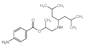 p-Aminobenzoic acid 1-(2,6-dimethyl-4-heptylamino)-2-propyl ester结构式