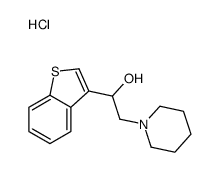 1-(1-benzothiophen-3-yl)-2-piperidin-1-ium-1-ylethanol,chloride结构式