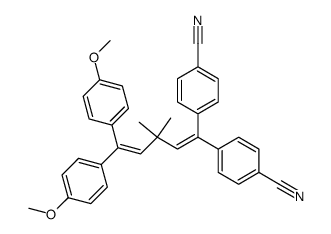 4,4'-[5,5-Bis(4-methoxyphenyl)-3,3-dimethyl-1,4-pentadiene-1,1-diyl]bisbenzonitrile Structure