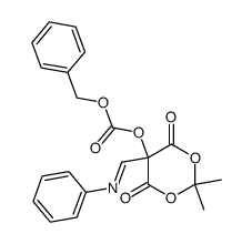 5-(Benzyloxycarbonyloxy)-2,2-dimethyl-5-(phenyliminomethyl)-1,3-dioxan-4,6-dion Structure